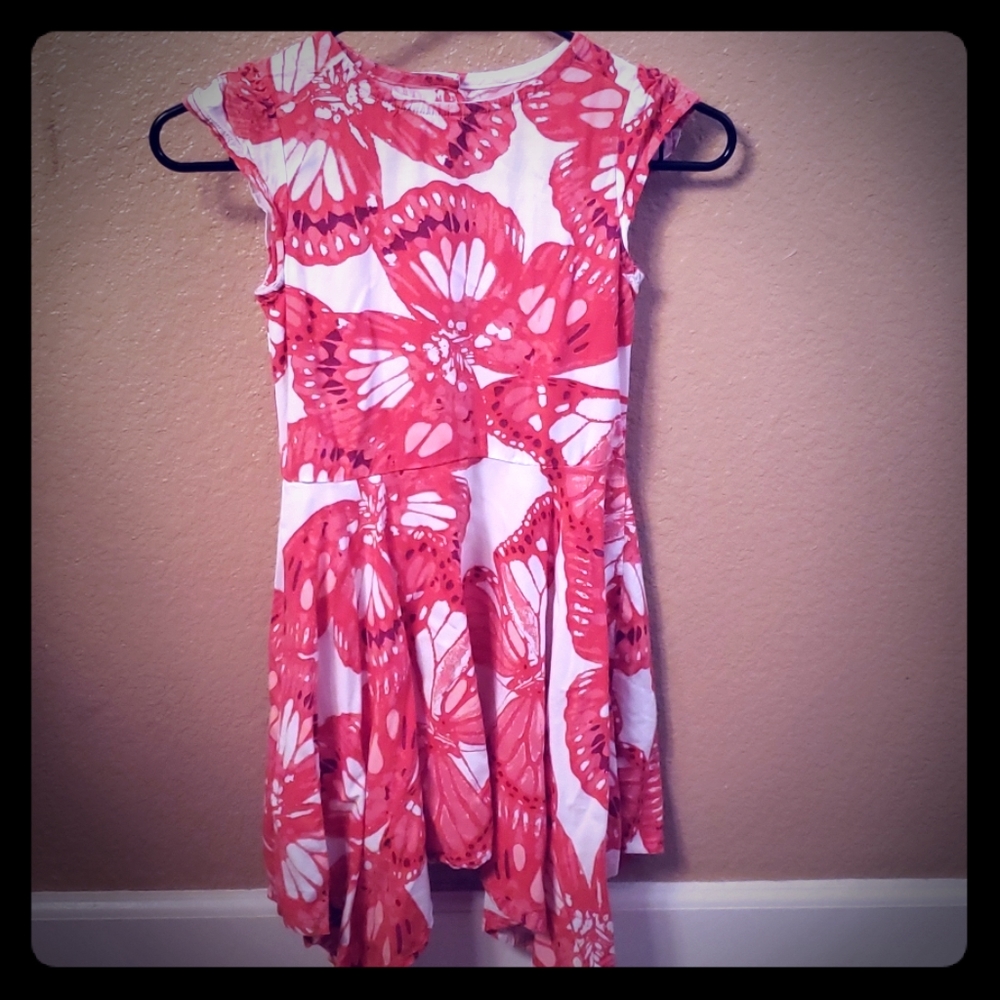 Girls floral handkerchief dress